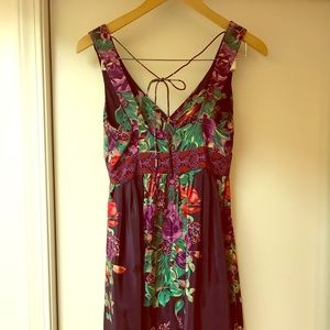 COPY - Silk floral dress by Anthropologie